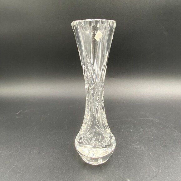 7” JIHLAVA Vase Lead Crystal Hand Cut Art Glass Made in Czech - Picture 5 of 7